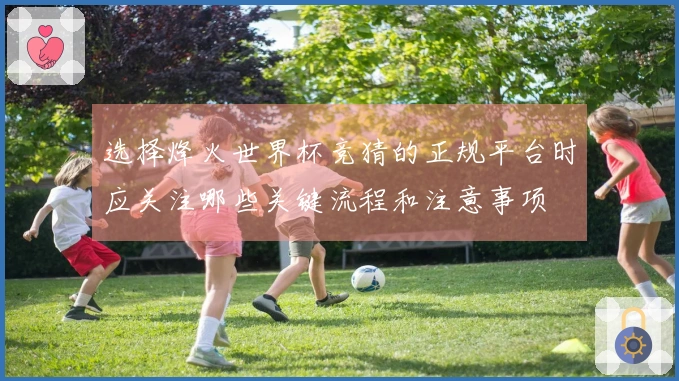 选择烽火世界杯竞猜的正规平台时应关注哪些关键流程和注意事项