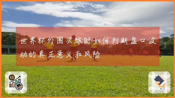 世界杯外围买球时如何判断盘口波动的真正意义和风险ناک؟
